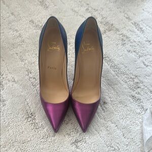 Christian Louboutin Purple and Blue Stiletto Heels